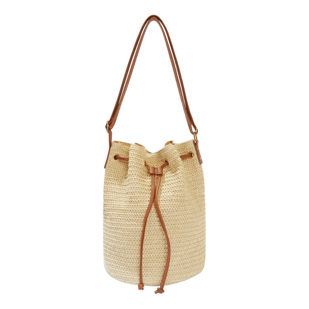 Brand new Montce Straw Bucket Bag